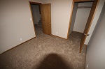 bedroom off living room